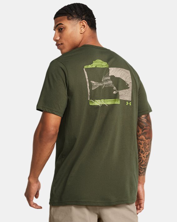 Men's UA Bass Short Sleeve in Green image number 1